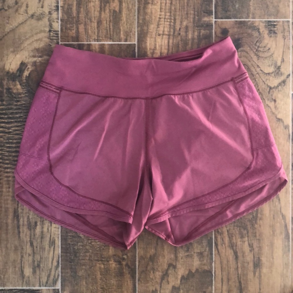 Purple lululemon shorts
